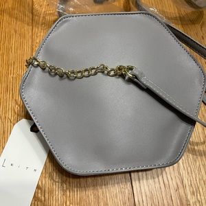 Nordstrom Leith Hexagon faux leather crossbody
